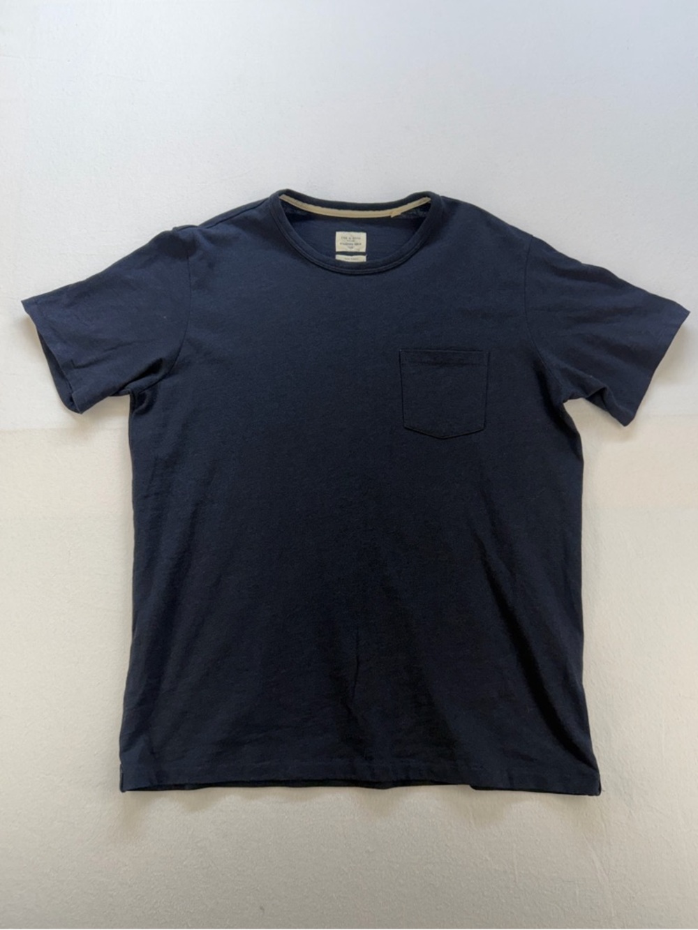 RAG & BONE Men's Navy Pocket Crew Neck T-Shirt